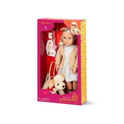 Our Generation 18" Doll with Plush Guide Dog - Marlow 8 Our Generation 18" Doll with Plush Guide Dog - Marlow - Image 6