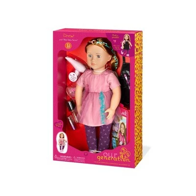 Our Generation Drew with Storybook 18" Poseable Hair Stylist Doll 9 Our Generation Drew with Storybook 18" Poseable Hair Stylist Doll - Image 7