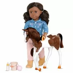 Our Generation 18" Equestrian Doll & Horse Set - Daveen with Foal
