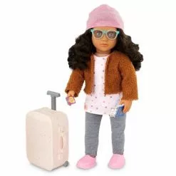 Our Generation Lisandra & Rolling Luggage 18" Travel Doll
