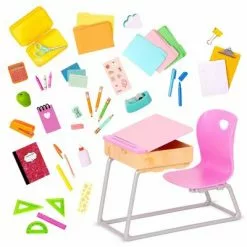 Our Generation Flying Colors School Desk & Supplies Accessory Set for 18" Dolls -Our Generation Sales Shop unnamed file 174