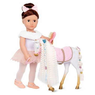 Our Generation 12" Hair Play Foal - Glitter & Hearts Andalusian Horse in White 4 Our Generation 12" Hair Play Foal - Glitter & Hearts Andalusian Horse in White - Image 2