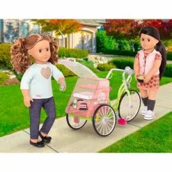 Our Generation Delivery Bike with Play Food for 18" Dolls