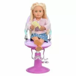 Our Generation Sitting Pretty Salon Chair Hair Styling Accessory Set for 18" Dolls