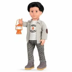 Our Generation 18" Boy Doll Camping Outfit with Light-up Lantern - Campsite Delight