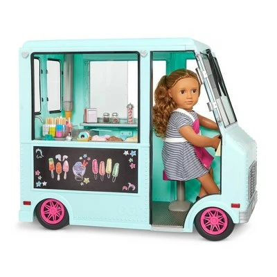Our Generation Sweet Stop Ice Cream Truck with Electronics for 18" Dolls - Light Blue 7 Our Generation Sweet Stop Ice Cream Truck with Electronics for 18" Dolls - Light Blue - Image 5
