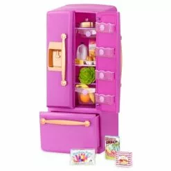 Our Generation Kitchen Accessory with Play Food for 18" Dolls - Gourmet Kitchen Playset - Lilac
