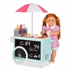 Our Generation Hot Dog Cart Accessory with Play Food for 18" Dolls - Retro Collection -Our Generation Sales Shop unnamed file 724