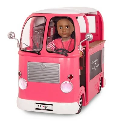 Our Generation Grill to Go Food Truck Playset with Electronics for 18" Dolls - Pink 6 Our Generation Grill to Go Food Truck Playset with Electronics for 18" Dolls - Pink - Image 4