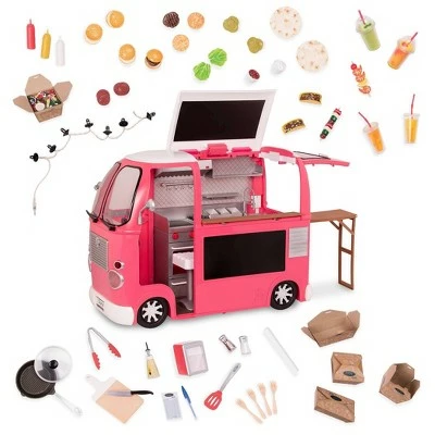 Our Generation Grill to Go Food Truck Playset with Electronics for 18" Dolls - Pink 8 Our Generation Grill to Go Food Truck Playset with Electronics for 18" Dolls - Pink - Image 6