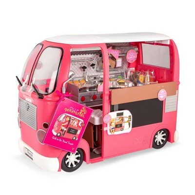 Our Generation Grill to Go Food Truck Playset with Electronics for 18" Dolls - Pink 9 Our Generation Grill to Go Food Truck Playset with Electronics for 18" Dolls - Pink - Image 7