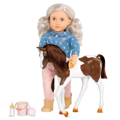 Our Generation 18" Equestrian Doll & Horse Set - Yanira with Foal 3 Our Generation 18" Equestrian Doll & Horse Set - Yanira with Foal