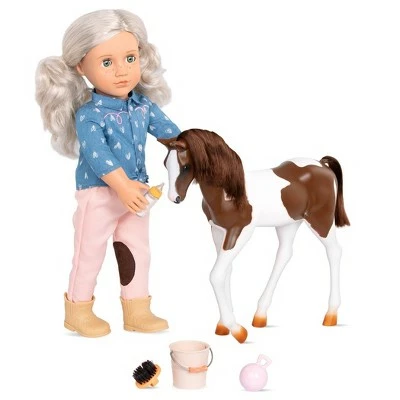 Our Generation 18" Equestrian Doll & Horse Set - Yanira with Foal 4 Our Generation 18" Equestrian Doll & Horse Set - Yanira with Foal - Image 2