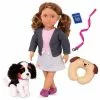 Our Generation 18" Doll & Pet Travel Set - Maddie with Plush Dog