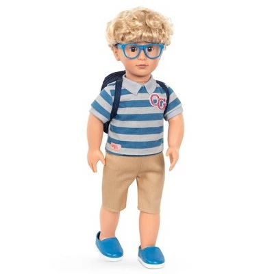 Our Generation 18" Boy Doll with School Bag - Leo 4 Our Generation 18" Boy Doll with School Bag - Leo - Image 2